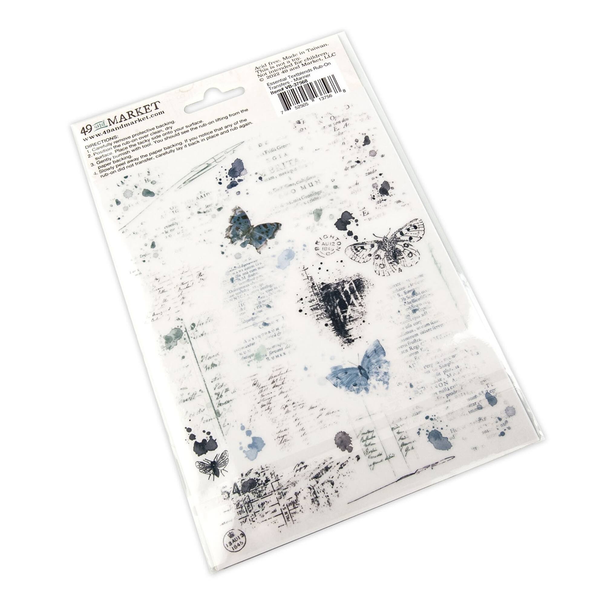 49 And Market Essential Textblends Rub-On Transfers